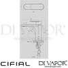 Cifial Style H 20C Single Lever Washbasin Tap Drainer 1F Dimensions